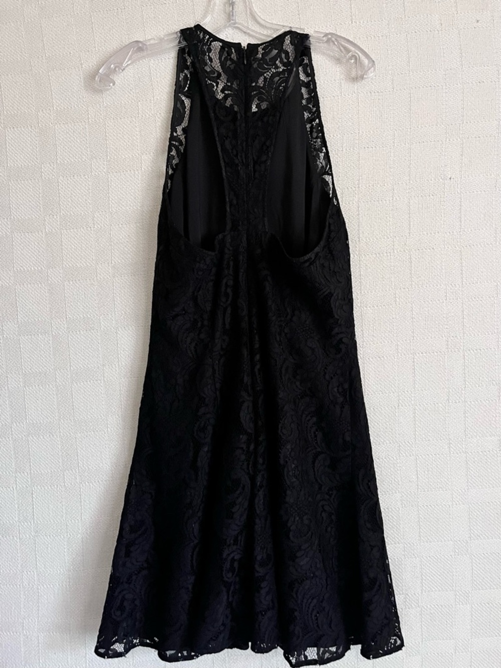 Lauren Ralph Lauren 12 Black Lace Lined Halter Neck Cocktail Dress